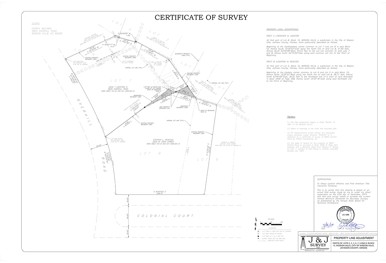 Kansas City Land Survey Services J & J Survey Land Surveyors